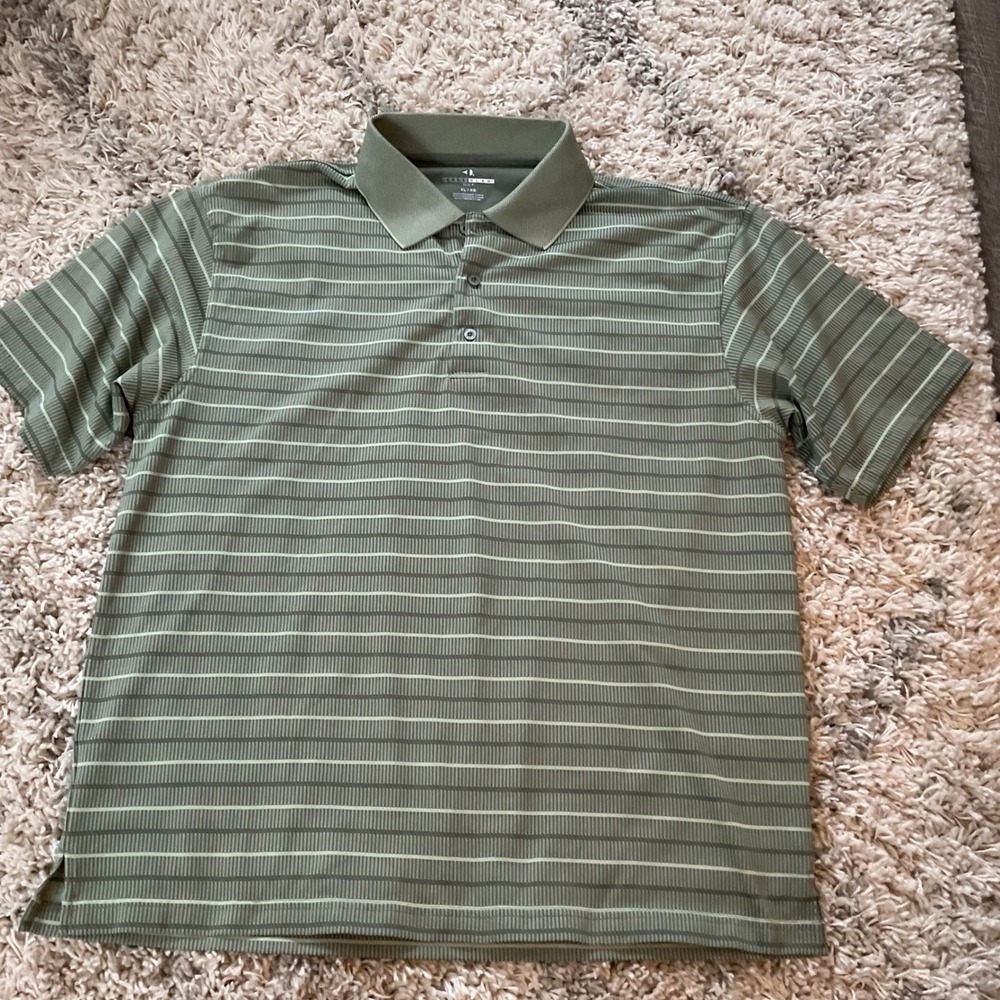 GRAND SLAM‎ GOLF Mens XL Polo Shirt Green Striped